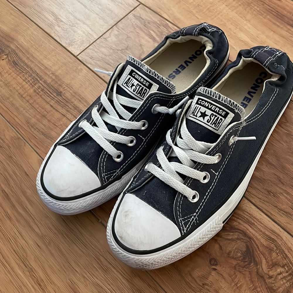 Navy slip on converse